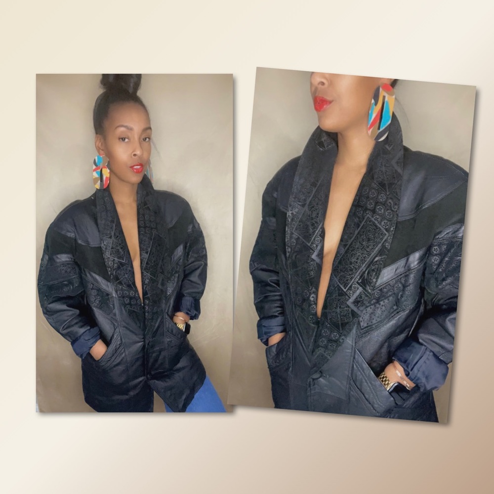 Vintage Outbrook leather trench
